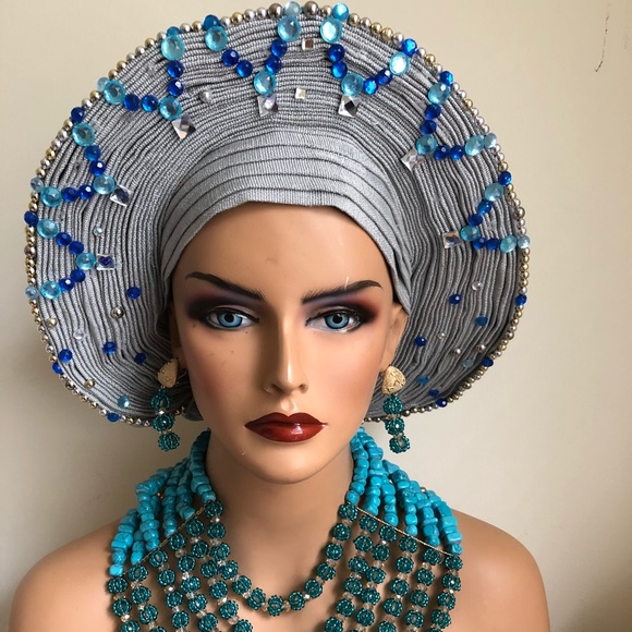 Handmade Auto Ready to Wear Gele (African Headtie) - Picture 3 of 7